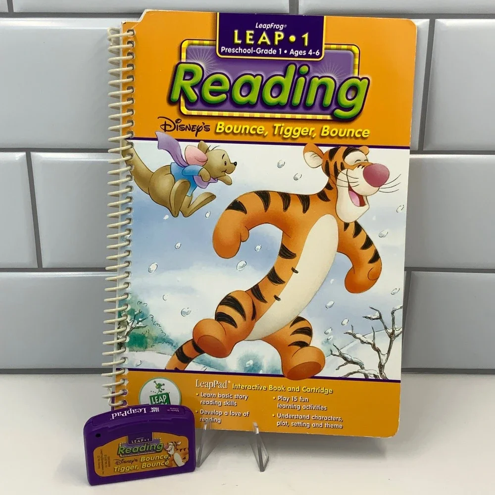 LeapFrog LeapPad Disney Bounce Tigger Bounce Book and Cartridge Leap 1 Ages 4-6